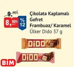 ÜLKER DİDO ÇİKOLATA KAPLAMALI GOFRET FRAMBUAZ/ KARAMEL ÜLKER DİDO ÇİKOLATA KAPLAMALI GOFRET FRAMBUAZ/ KARAMEL
